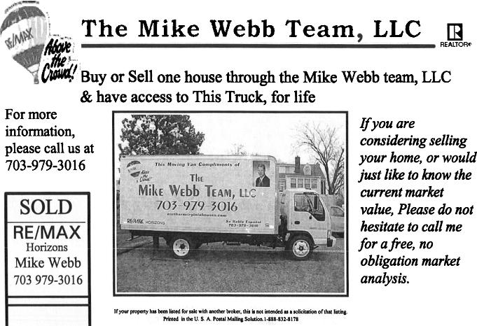 Sponsored by The Mike Webb Team, LLC - Realtors - Call 703-979-3016