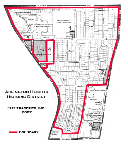 Arlington Heights Historic District Map
